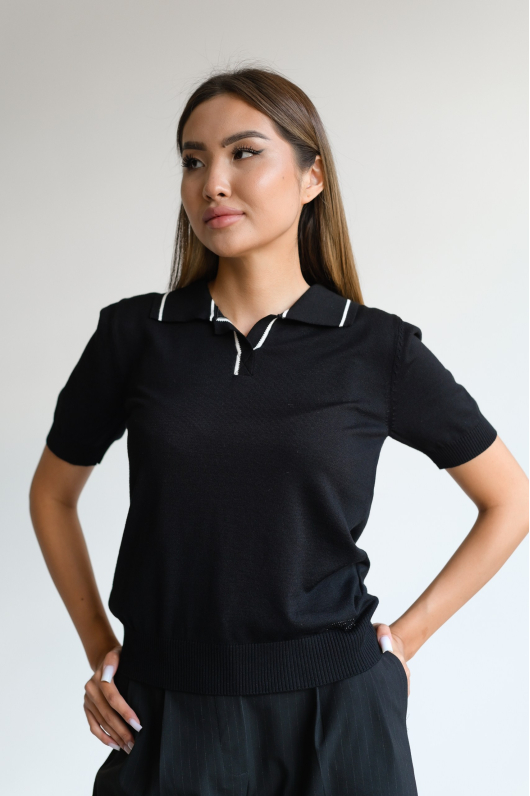 Поло из тонкого трикотажа